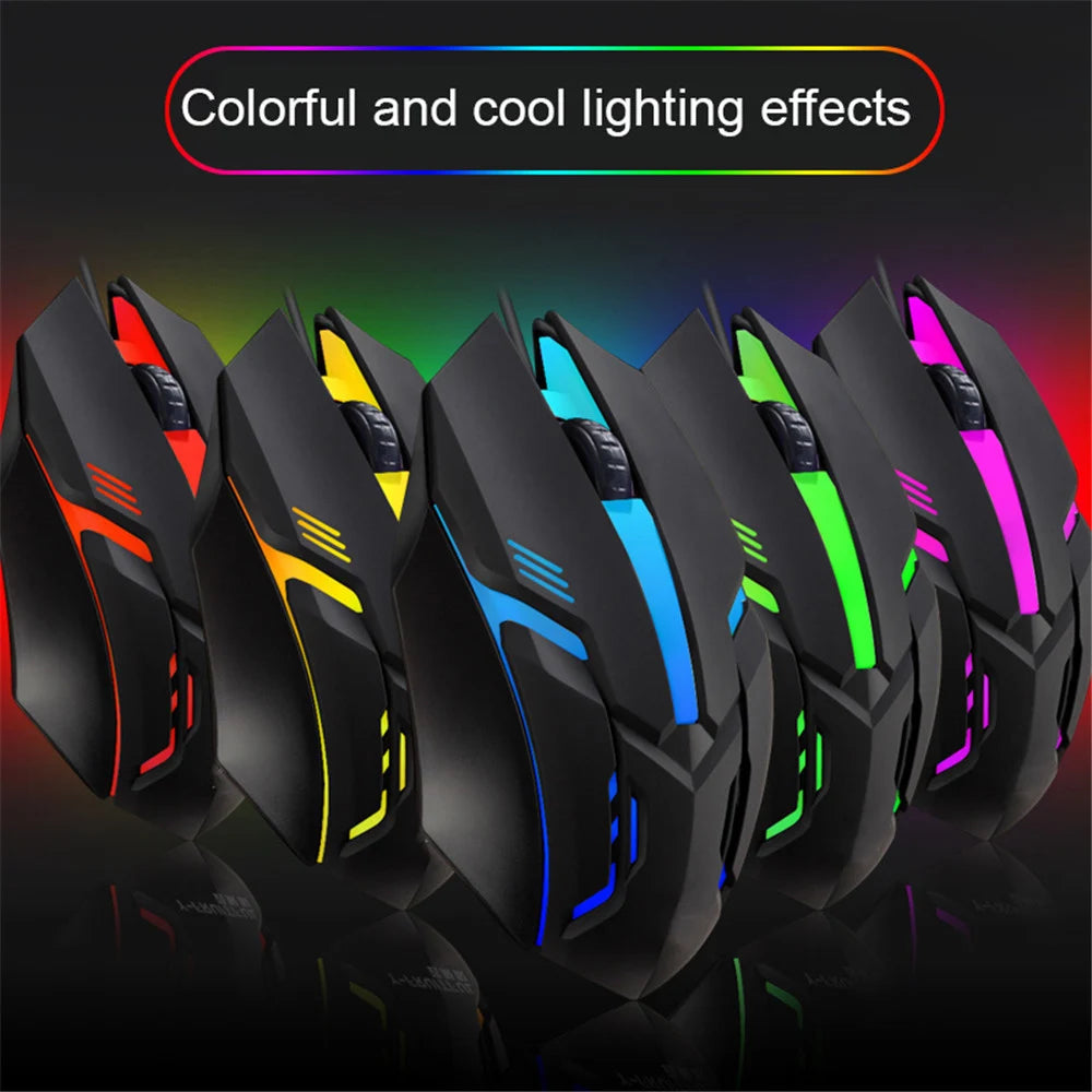 Colorful Led Wired Mice Ergonomic Business Mouse 5500 DPI Gaming Mouse With Backlight for Computer Laptop PC