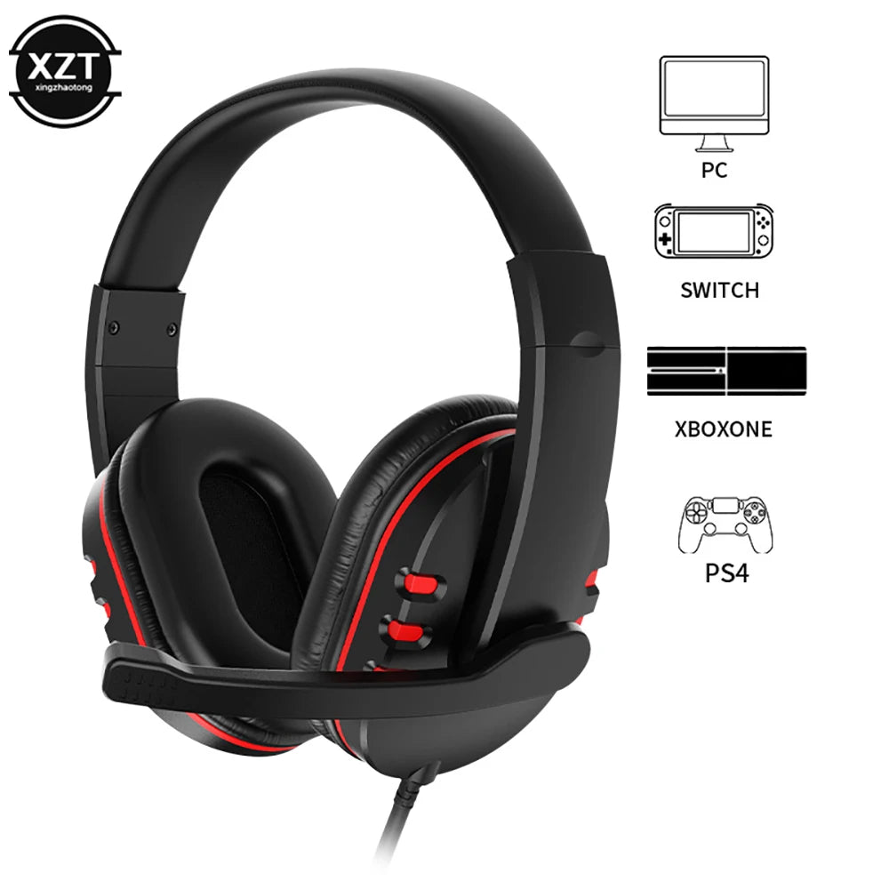 Wired Gaming Headphones Gamer Headset with Microphone For PC Computer Laptop PS4 PS5 Play Station 4 5 Nintendo Switch Tablet