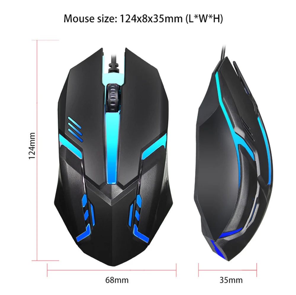 Colorful Led Wired Mice Ergonomic Business Mouse 5500 DPI Gaming Mouse With Backlight for Computer Laptop PC